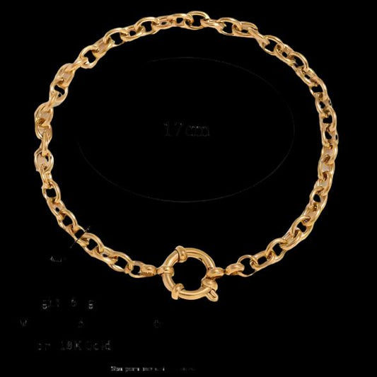 Bracelet for Charms| Stainless Steel | 18K Gold Plated | Tarnish Proof