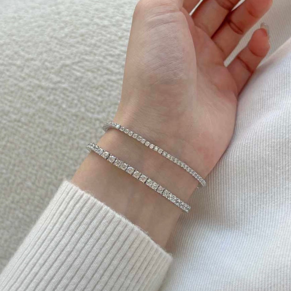 Tennis Bracelet | Sterling Silver | Tarnish Proof