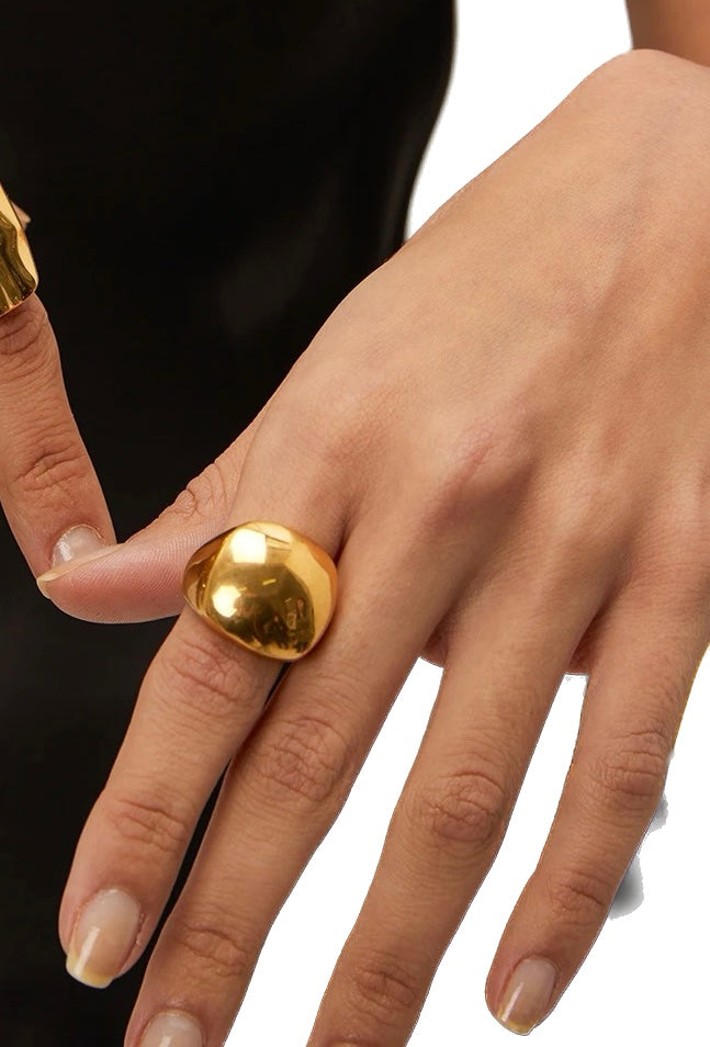 Luna Ring | Stainless Steel | 18K Gold Plated | Tarnish Proof