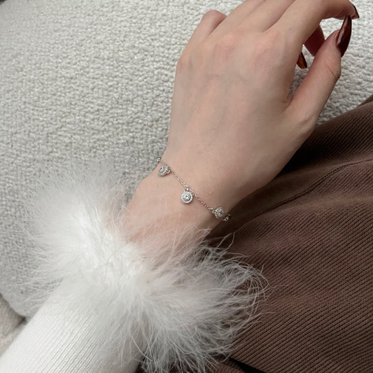 Adina Halo Bracelet | Sterling Silver | Tarnish Proof