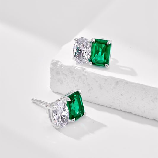 Dayna Emerald Earrings | Sterling Silver