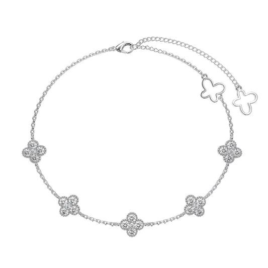 Mini Flower Bracelet | Sterling Silver | Tarnish Proof