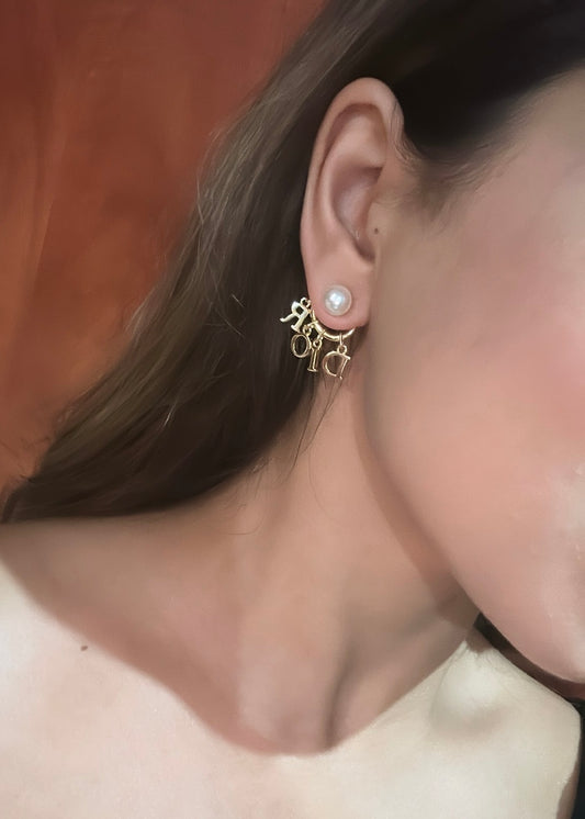 CD Inspired Earrings | 18K Gold Plated