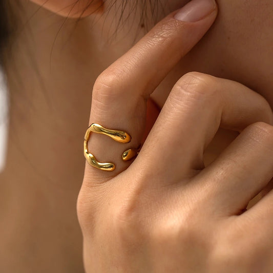 Bira Ring | Stainless Steel | 18K Gold Plated | Tarnish Proof