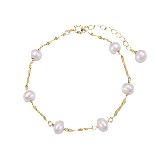 Lora Pearl Bracelet | Sterling Silver