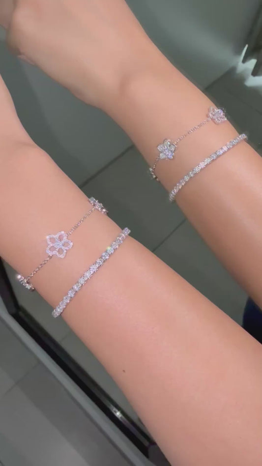 Flower Pave Bracelet