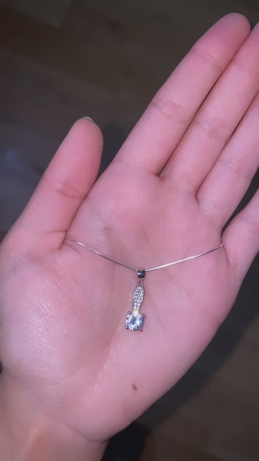 Standard Solitaire Necklace | Sterling Silver