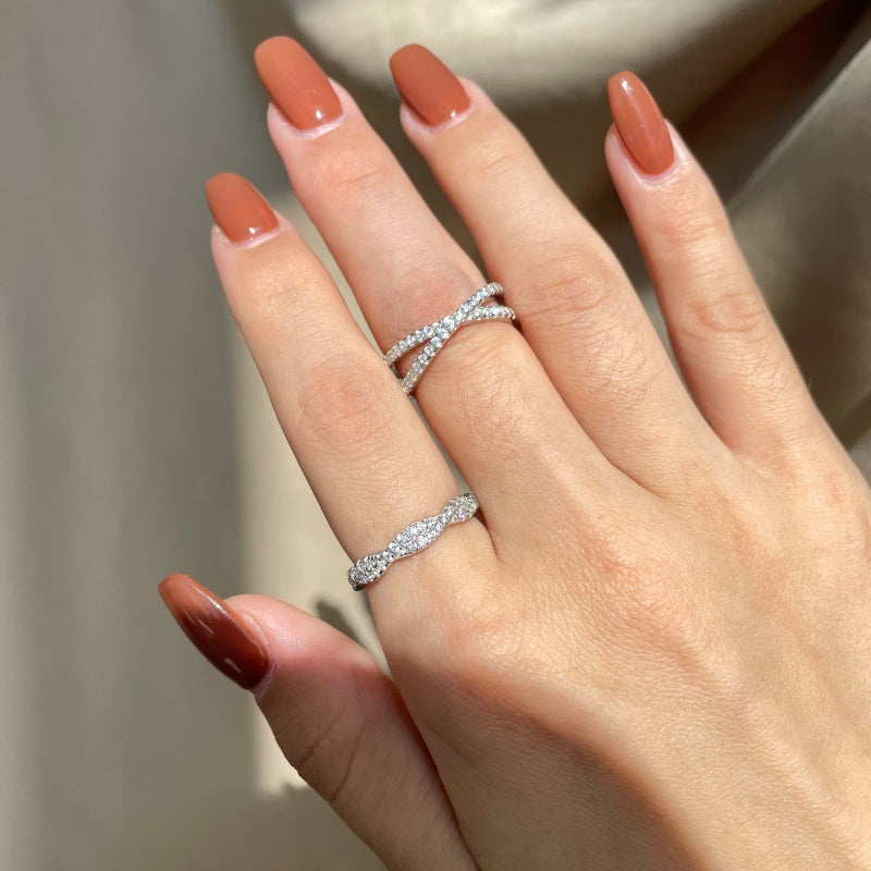 Criss Cross Ring | Sterling Silver | Tarnish Proof