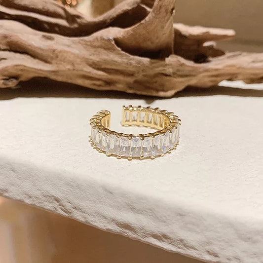 Adjustable Baguette Ring | 18K Gold Plated