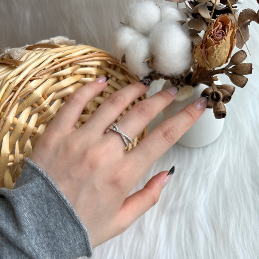 Criss Cross Ring | Sterling Silver | Tarnish Proof