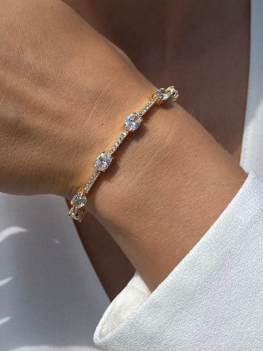 Gabriella Tennis Bracelet | 18K Gold Plated