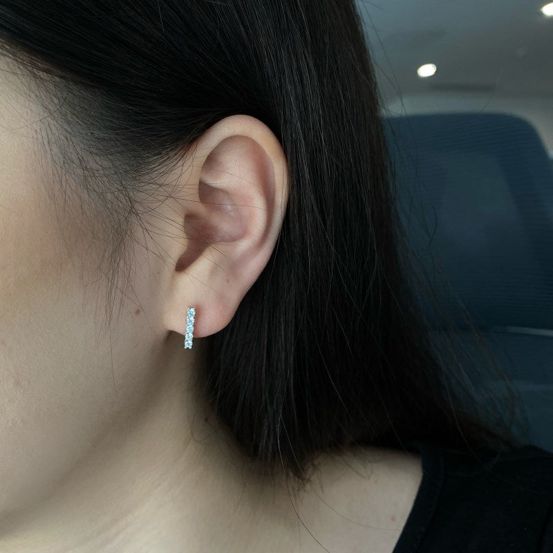 Tennis Earrings | Sterling Silver