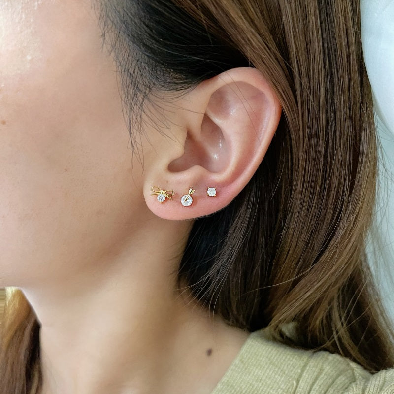 Ribbon Set Earrings | Sterling Silver