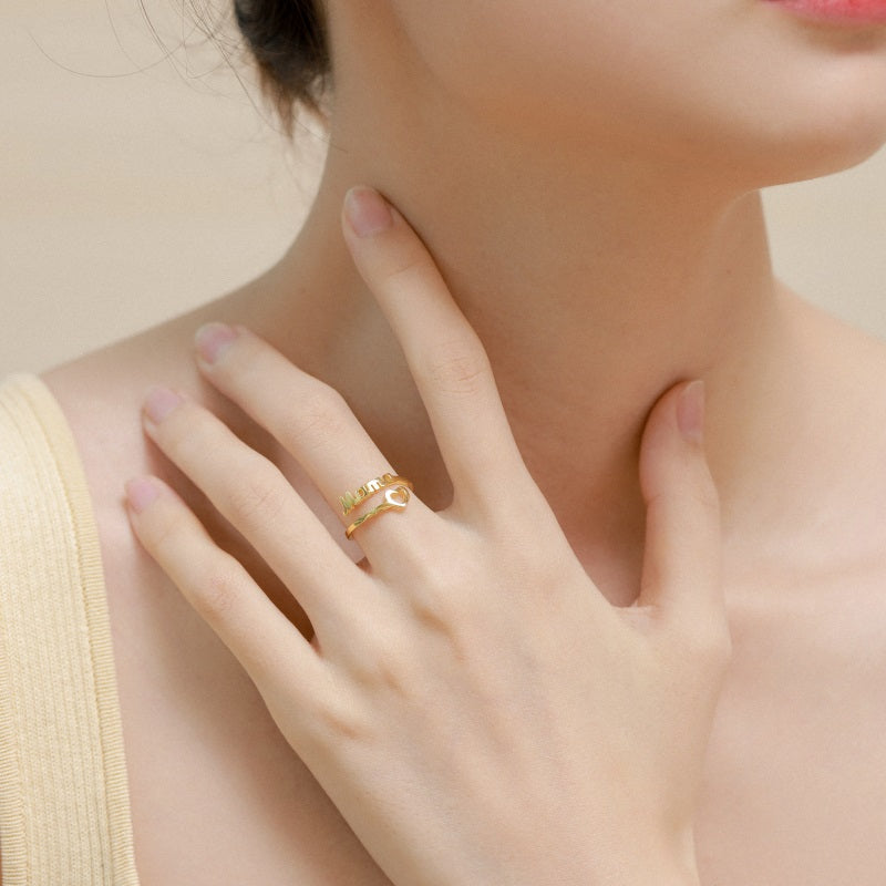 Mama Heart Ring | Sterling Silver | Tarnish Proof