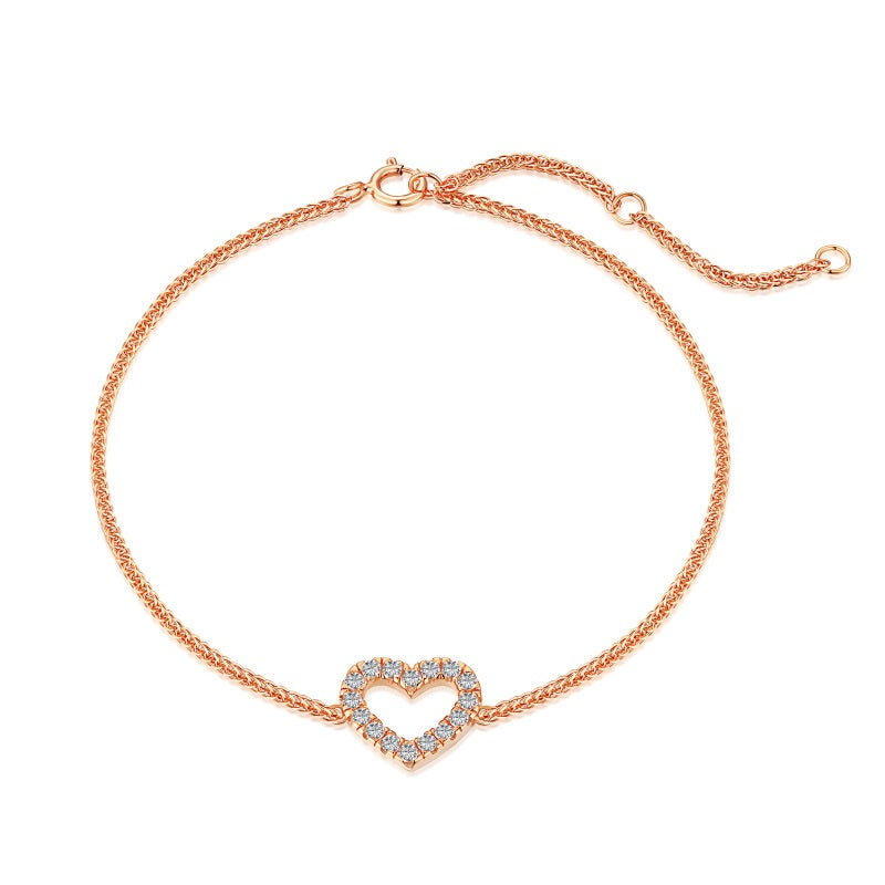 Single Heart Charm Bracelet | Sterling Silver