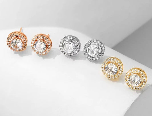 Tamara Stud Earrings | Silver-Gold Plated