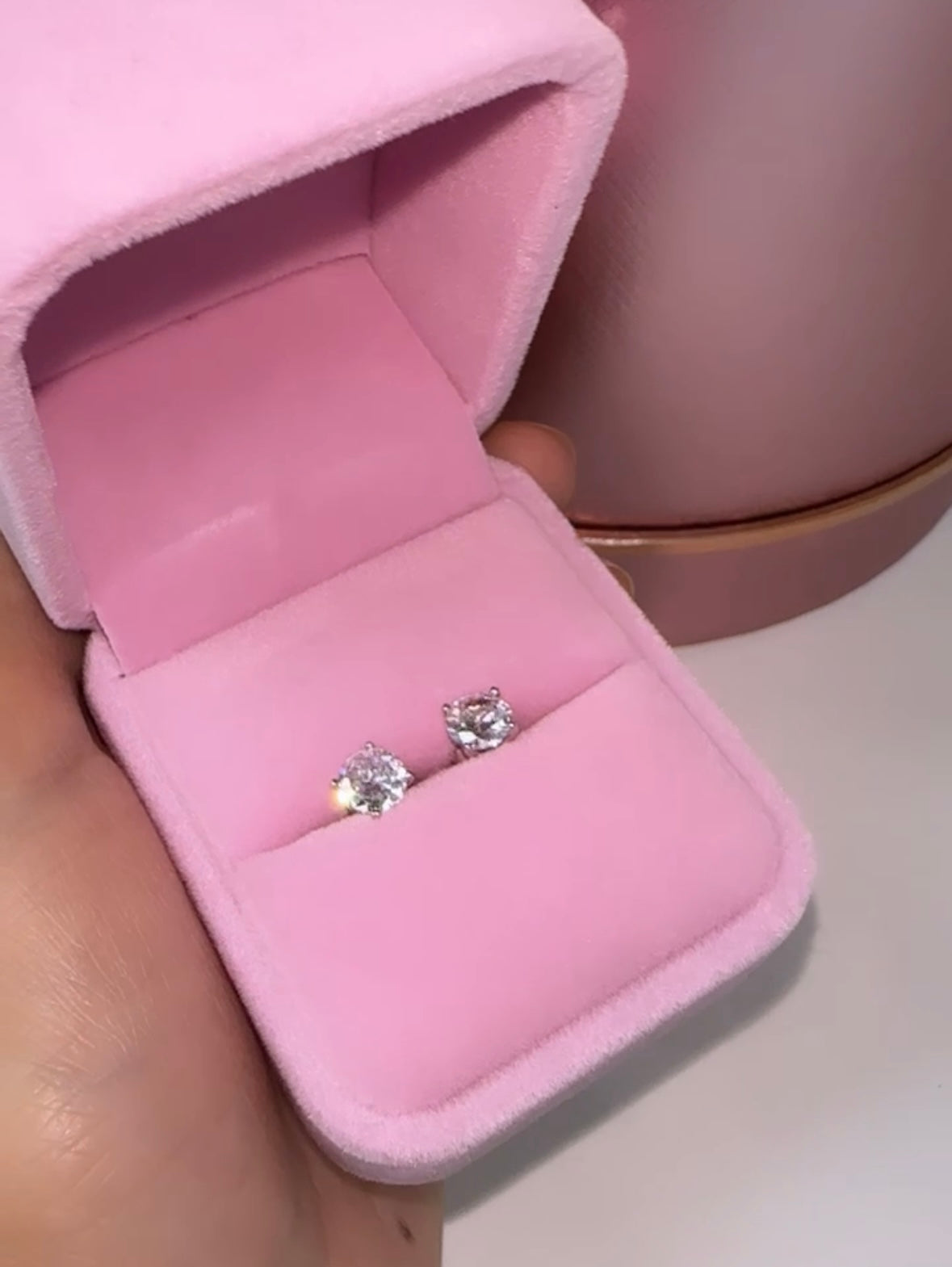 Solitaire Stud Earrings | Sterling Silver