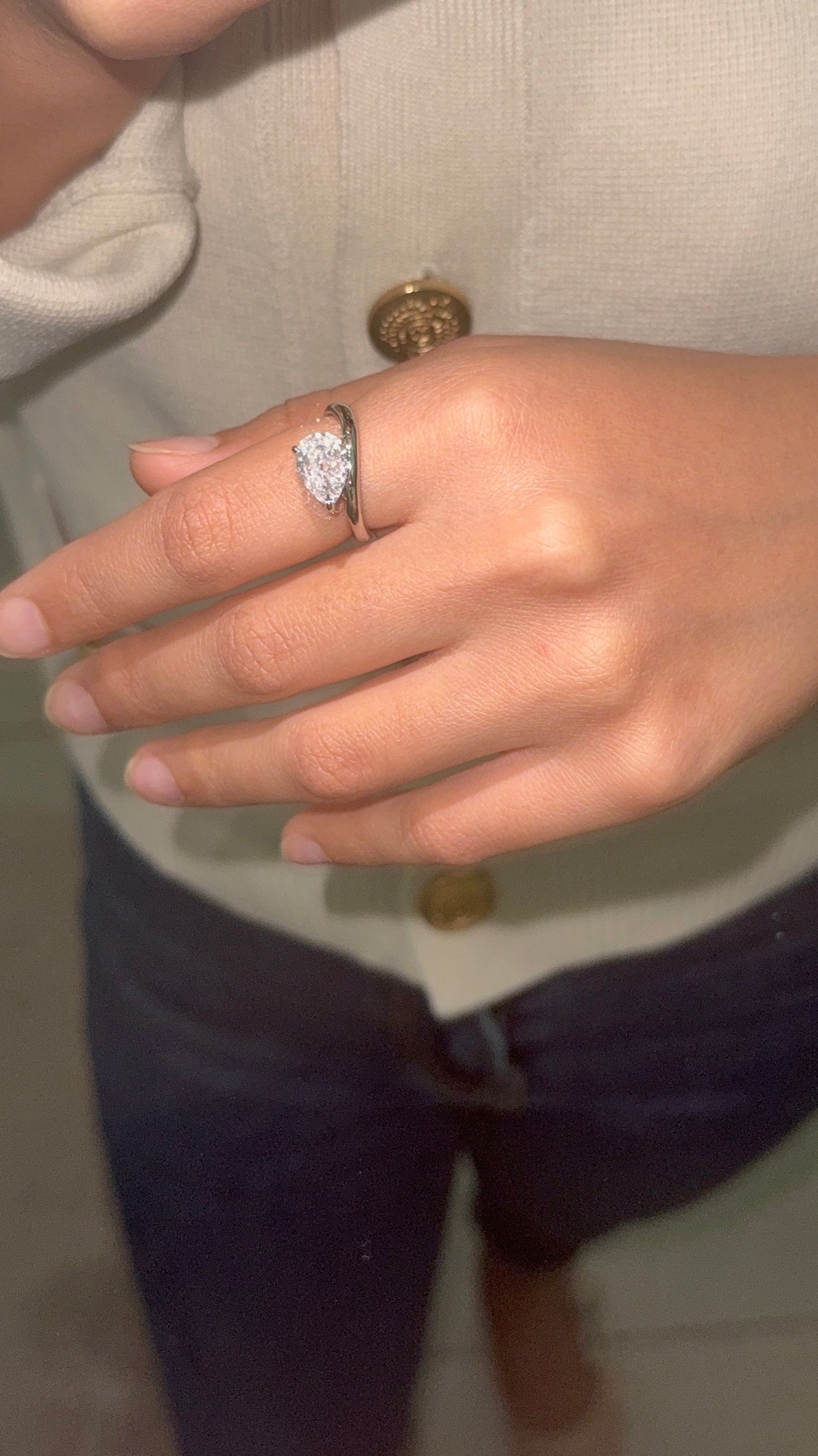 Ariana Marquise Ring | Sterling Silver | Tarnish Proof