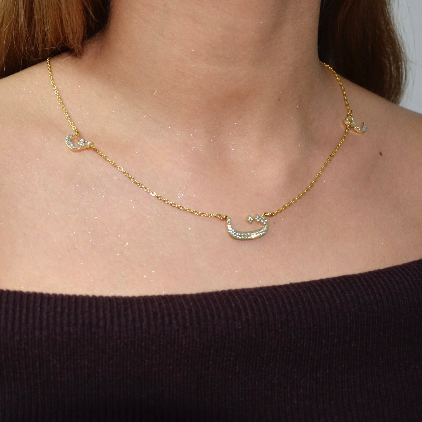 Arabic Initial Necklaces | 18K Gold Plated | Stainless Steel