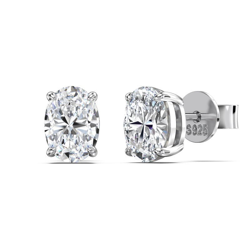 Olivia Moissanite Earrings | Sterling Silver | Tarnish Proof