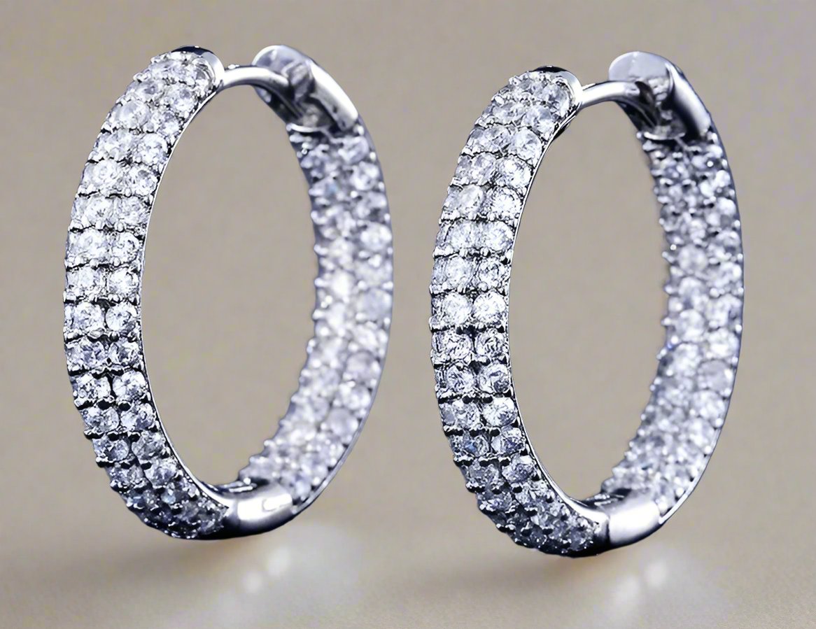 Chloe Hoop Silver Earrings