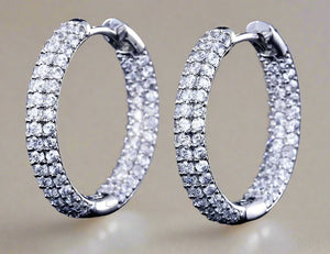 Chloe Hoop Silver Earrings