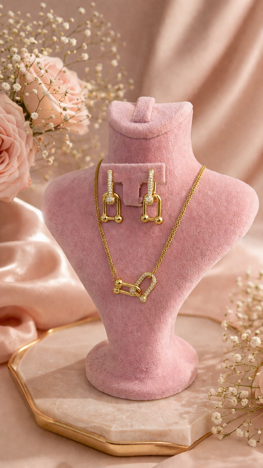 Tiff Link Set | 18K Gold Plated