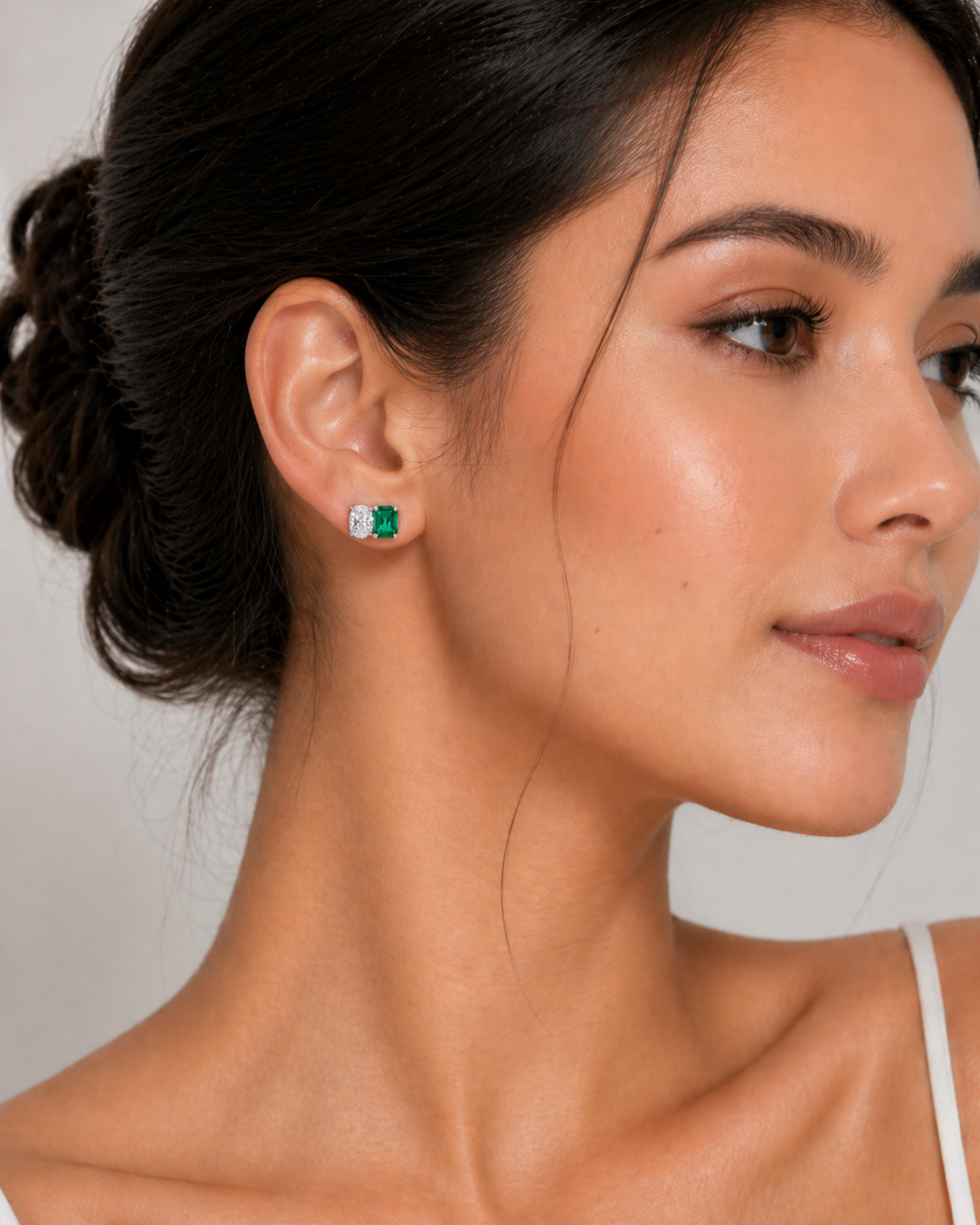 Dayna Emerald Earrings | Sterling Silver