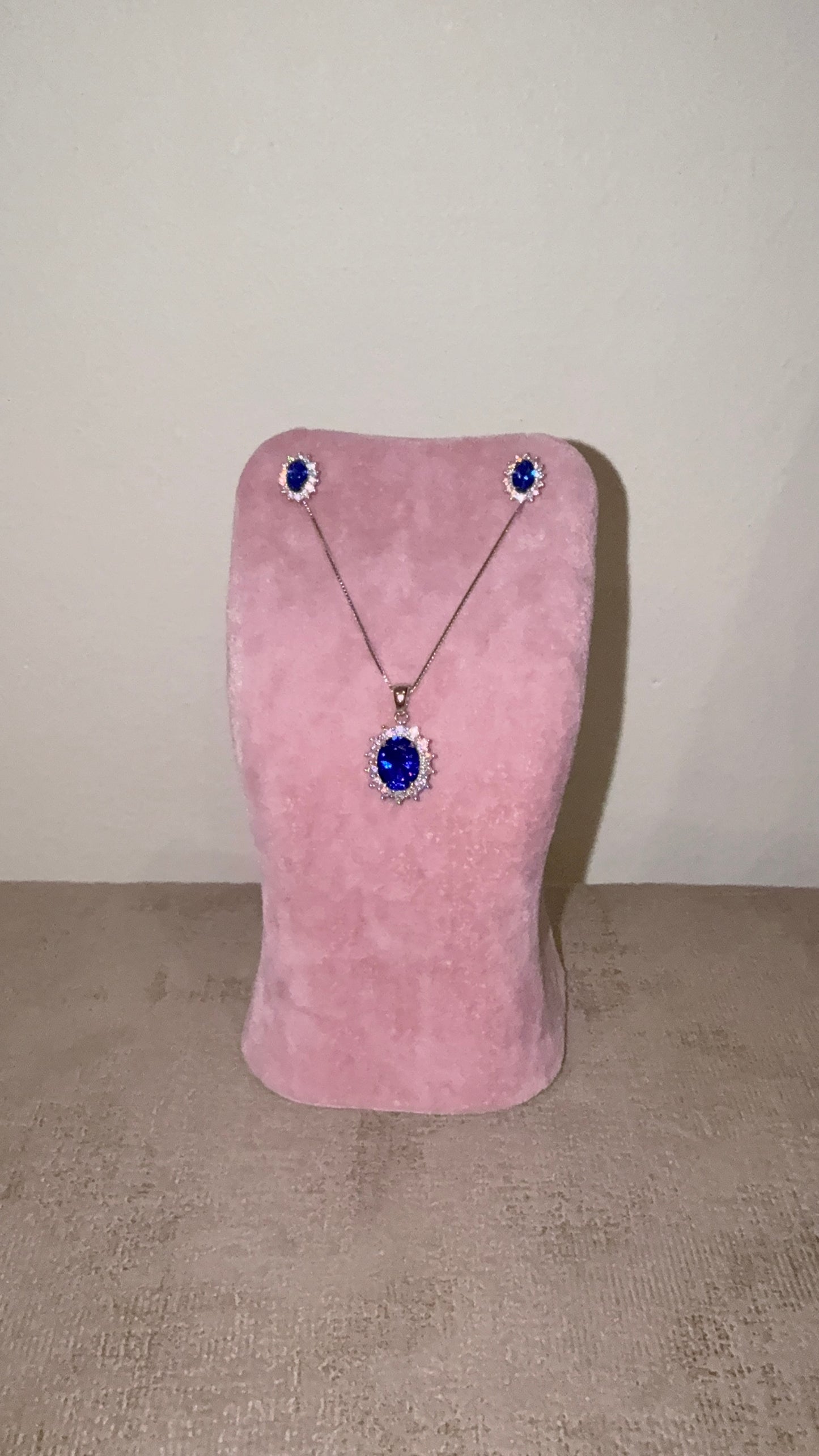 Diana Sapphire | Earrings | Necklace | Sterling Silver