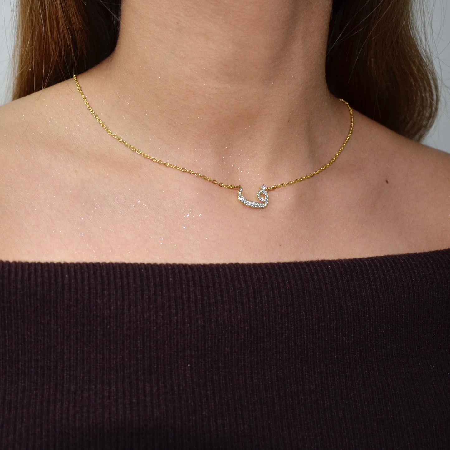 Arabic Initial Necklaces | 18K Gold Plated | Stainless Steel
