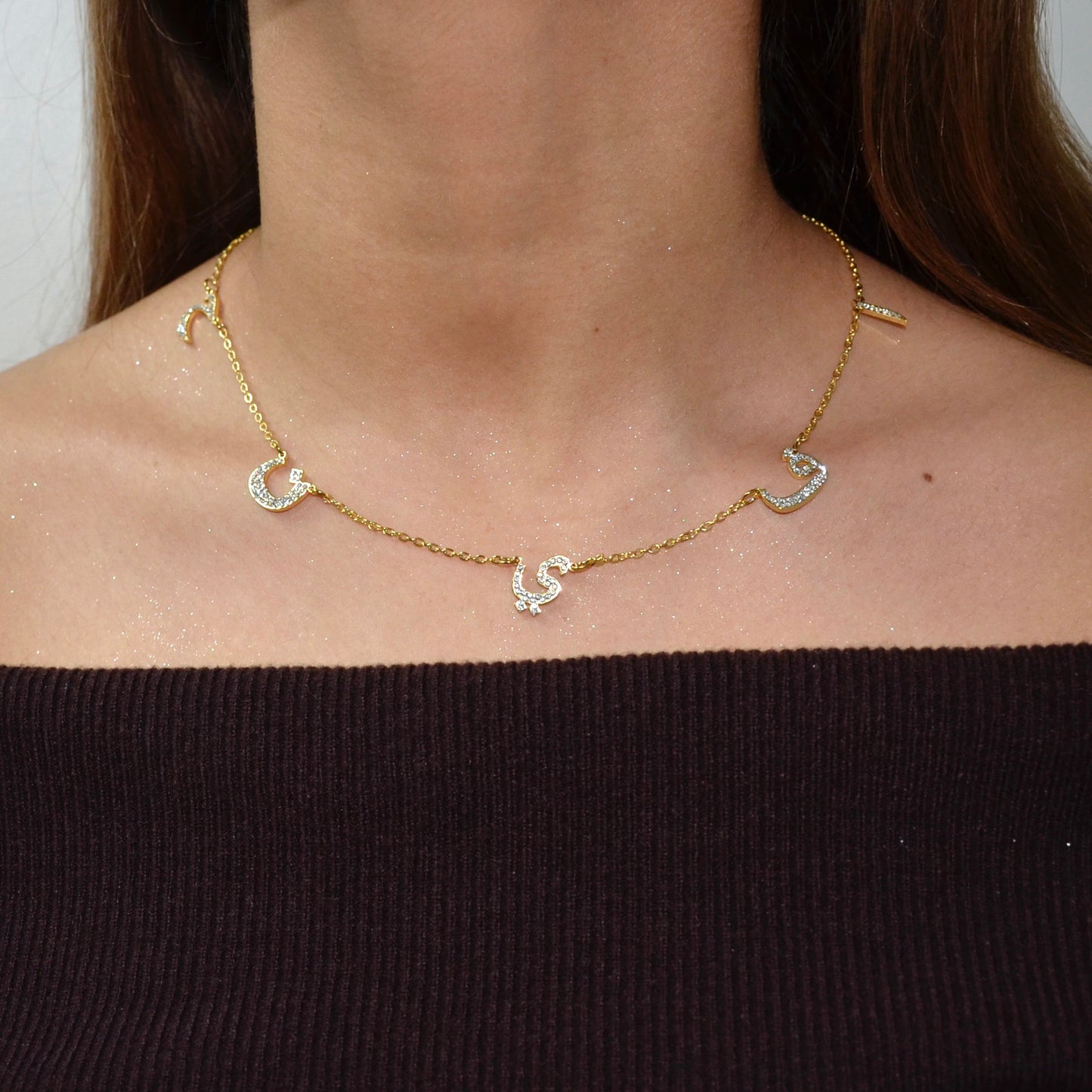 Arabic Initial Necklaces | 18K Gold Plated | Stainless Steel