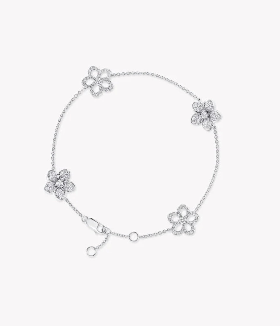 Flower Pave Bracelet