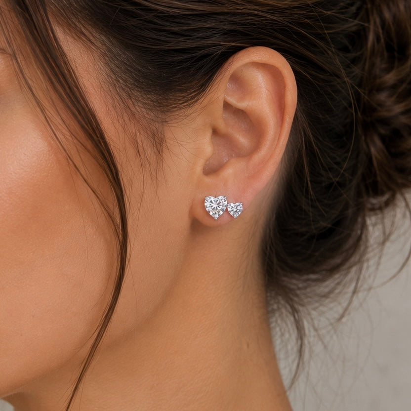 Layla Heart Earrings | Sterling Silver