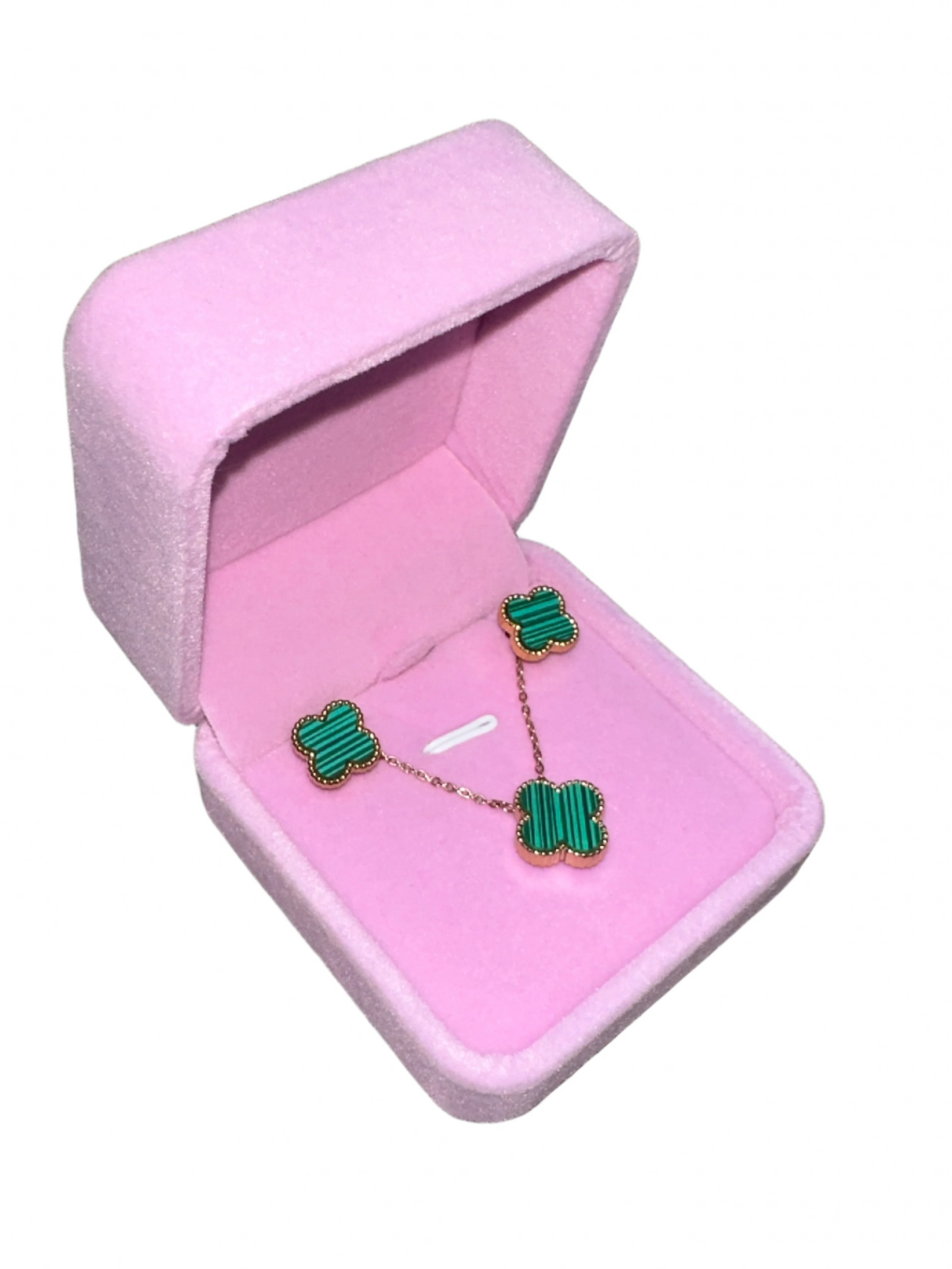 Earrings and Necklace Clover Set | Stainless Steel | 18K Gold Plated | Tarnish Proof