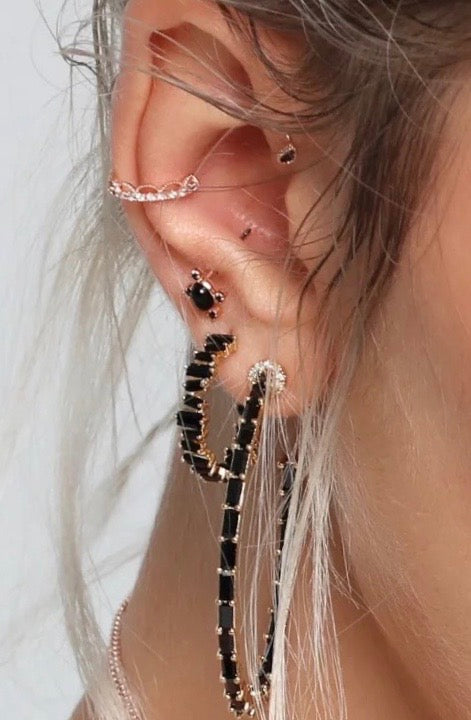 Ariana Crystal Hoops